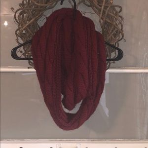 Burgundy infinity scarf